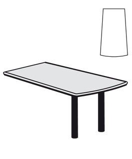 Приставной стол на металлических опорах